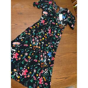 NWT A New Day Black Floral Dress Size M